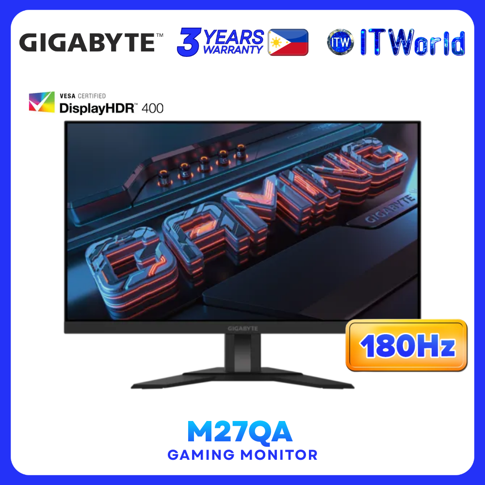 Gigabyte M27QA - 27″ 2560×1440 QHD 180Hz SS IPS Gaming Monitor | GP-M27QA-AP