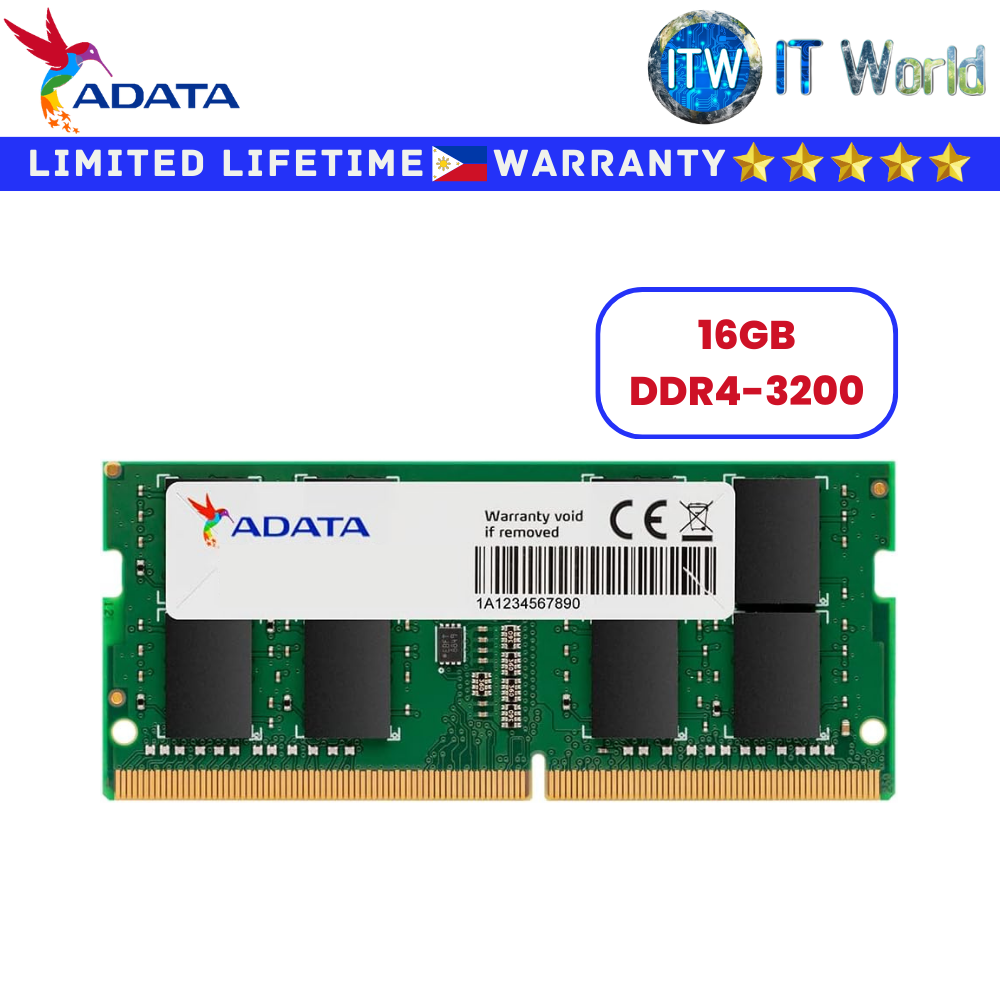 ADATA Premier 16GB DDR4 3200MHz SO-DIMM Laptop Memory Model (AD4S320016G22-SGN)