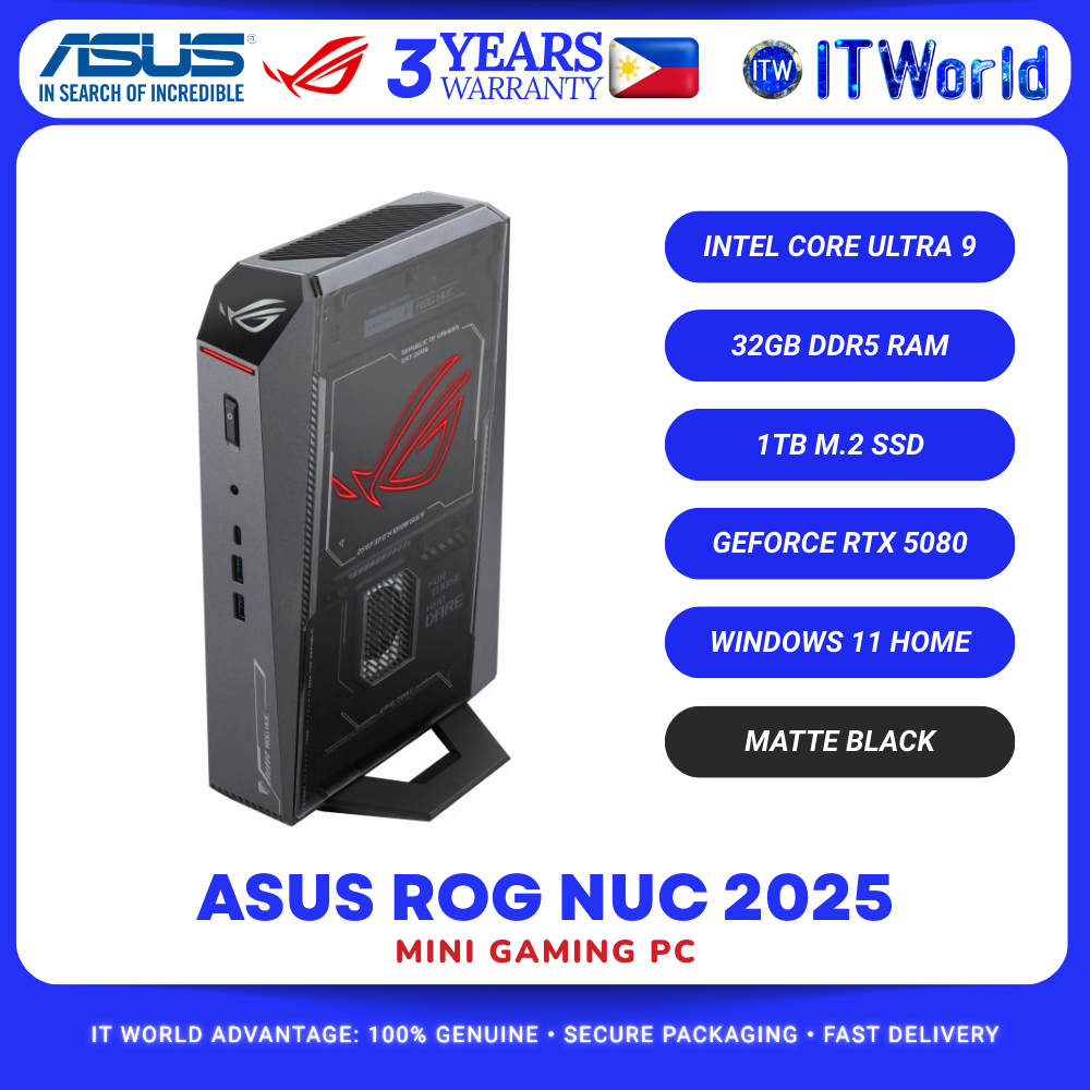 Asus ROG NUC 2025 - Ultra 9, 32GB RAM, 1TB SSD, RTX 5080, Windows 11 Mini PC
