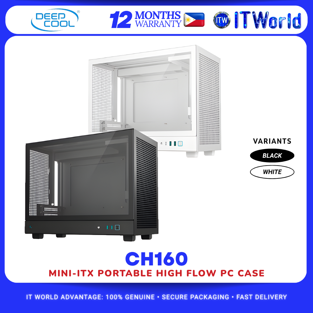 Deepcool CH160 Plus Mini ITX Portable High Flow PC Case itw