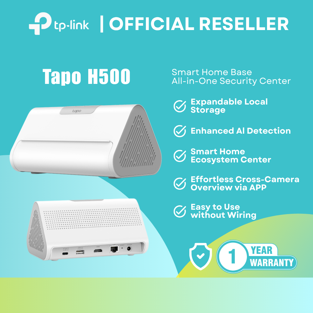 TP-link Tapo H500 – Smart HomeBase with 16GB Local Storage – Smart Hub for Home itw