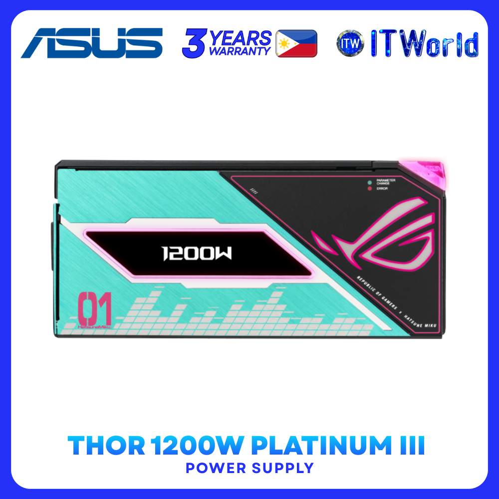 ASUS ROG Thor 1200W Platinum III Hatsune Miku Edition ATX 3.1 80+ Platinum PSU