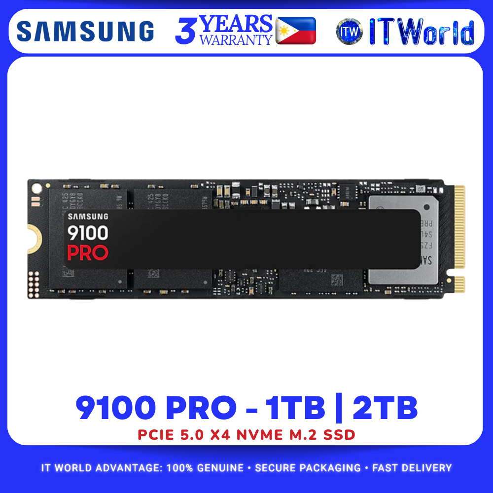 Samsung 9100 Pro Series Solid State Drive- PCIe 5.0 NVMe M.2 Desktop/Laptop SSD itw