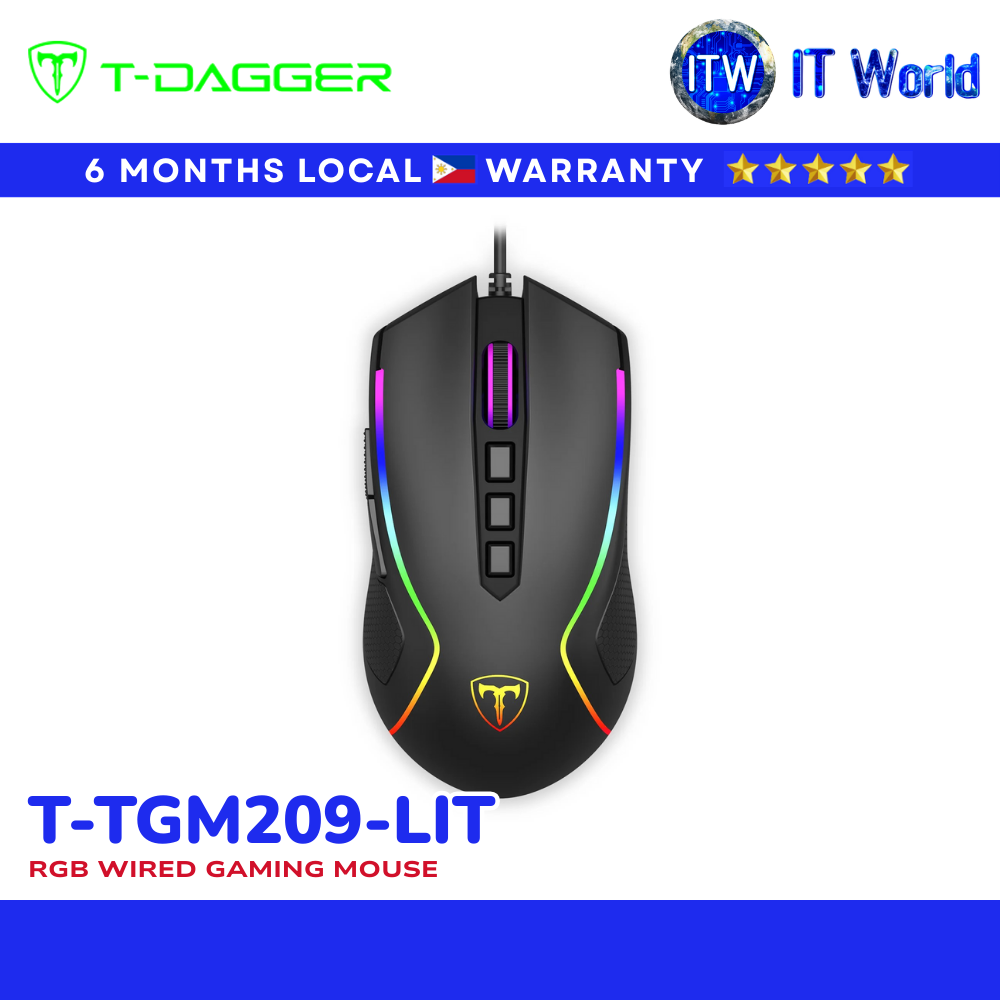 T-Dagger DarkAngel Lite RGB Wired Gaming Mouse (T-TGM209-LIT) | itw