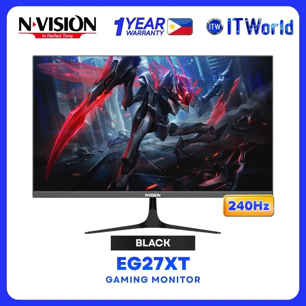 NVISION EG27XT - 27" 1920x1080 FHD / 240Hz / IPS / 1ms / Gaming Monitor/ Black | White
