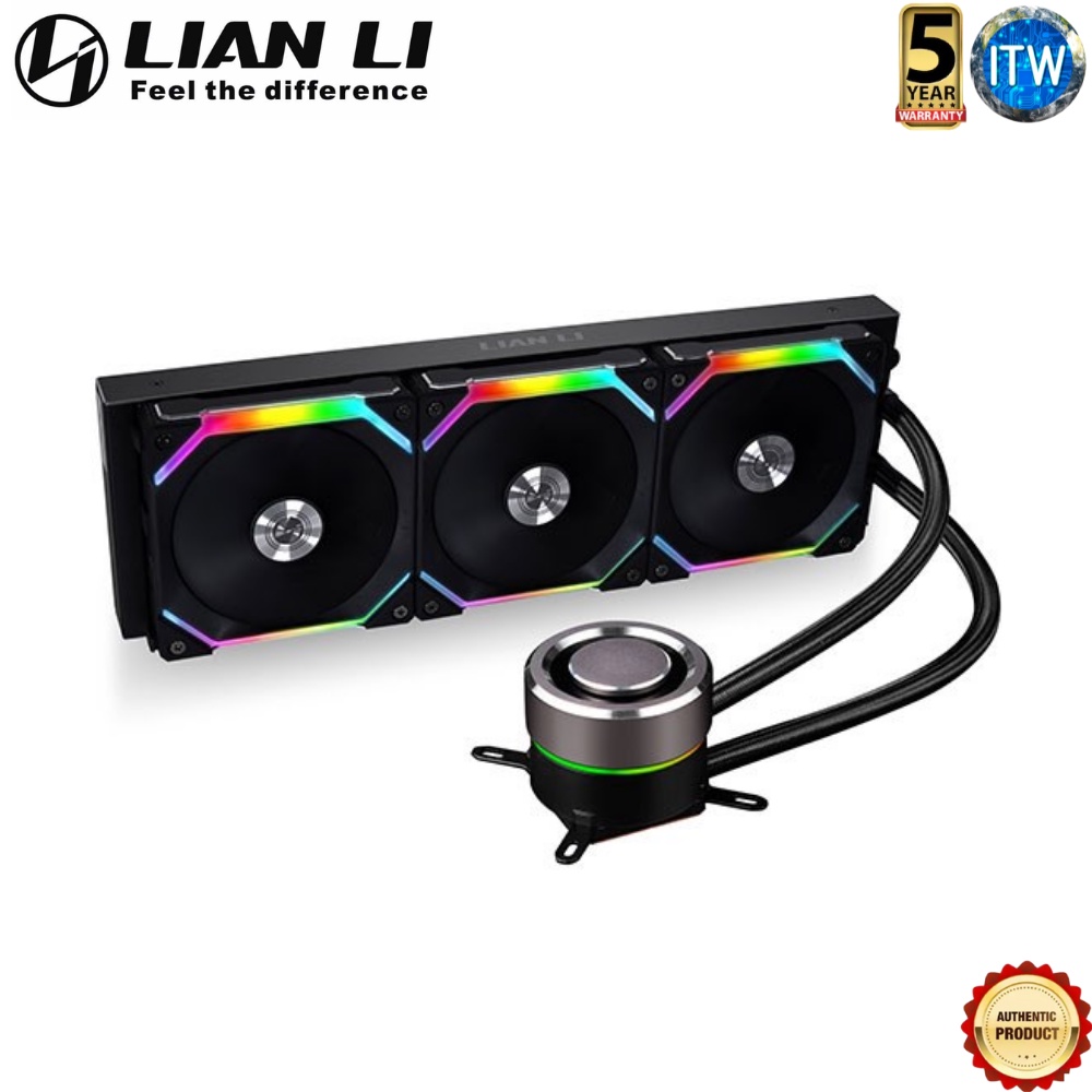 Lian Li Galahad AIO 360 RGB Uni Fan SL Edition Addressable RGB Fans AIO CPU Liquid Cooler (GA-360SLB)