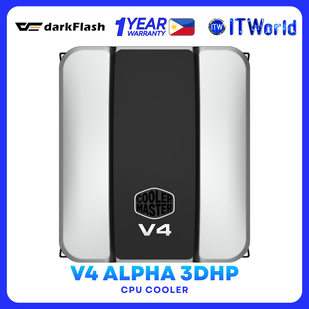 Cooler Master – V4 Alpha 3DHP Black CPU Air Cooler for Intel & AMD Desktop itw