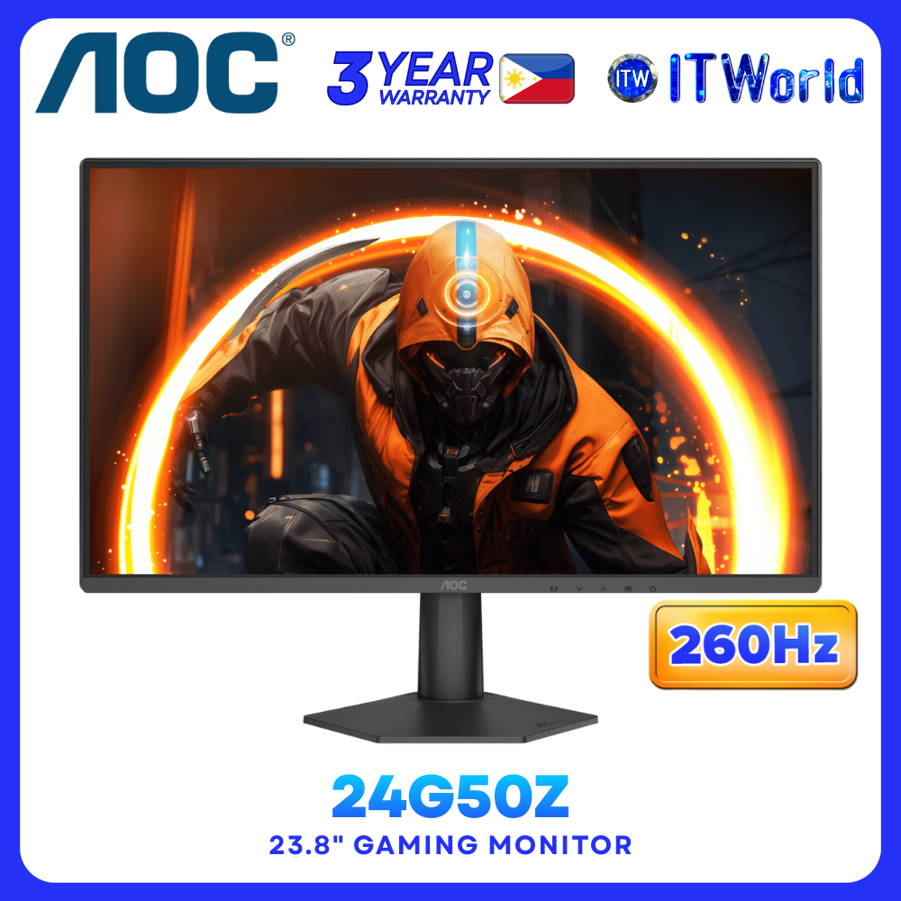 AOC 24G50Z - 23.8” 1920×1080 FHD Fast IPS 260Hz Gaming Monitor
