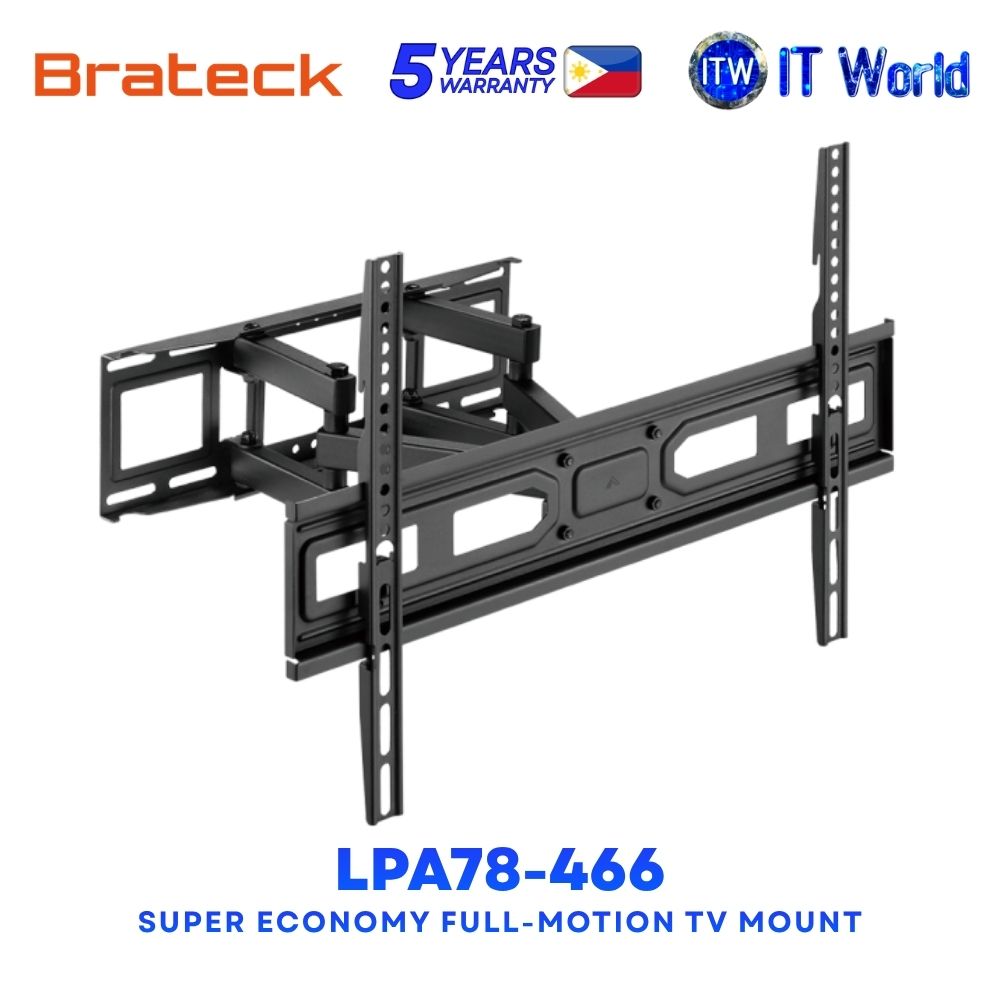 Brateck LPA78-466 Super Economy Full-Motion TV Mount Fits Most 37"-80" Flat Panel TVs