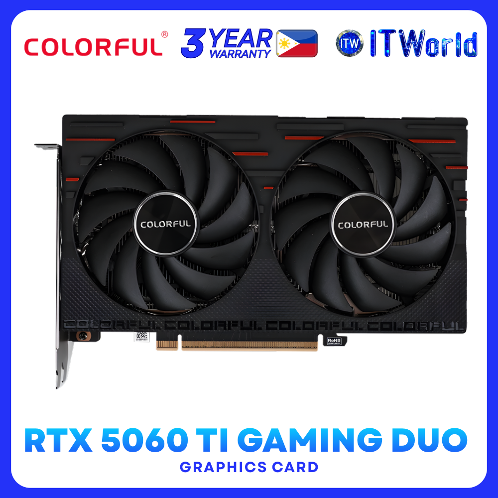 Colorful GeForce RTX 5060 Ti Gaming DUO - 16GB GDDR7 - Desktop Graphics Card