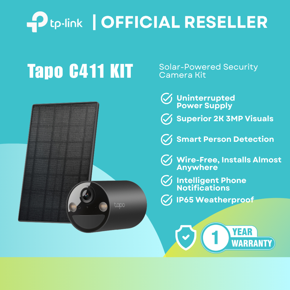 TP-Link Tapo – C411 2K 3MP Solar-Powered Outdoor Security Camera 