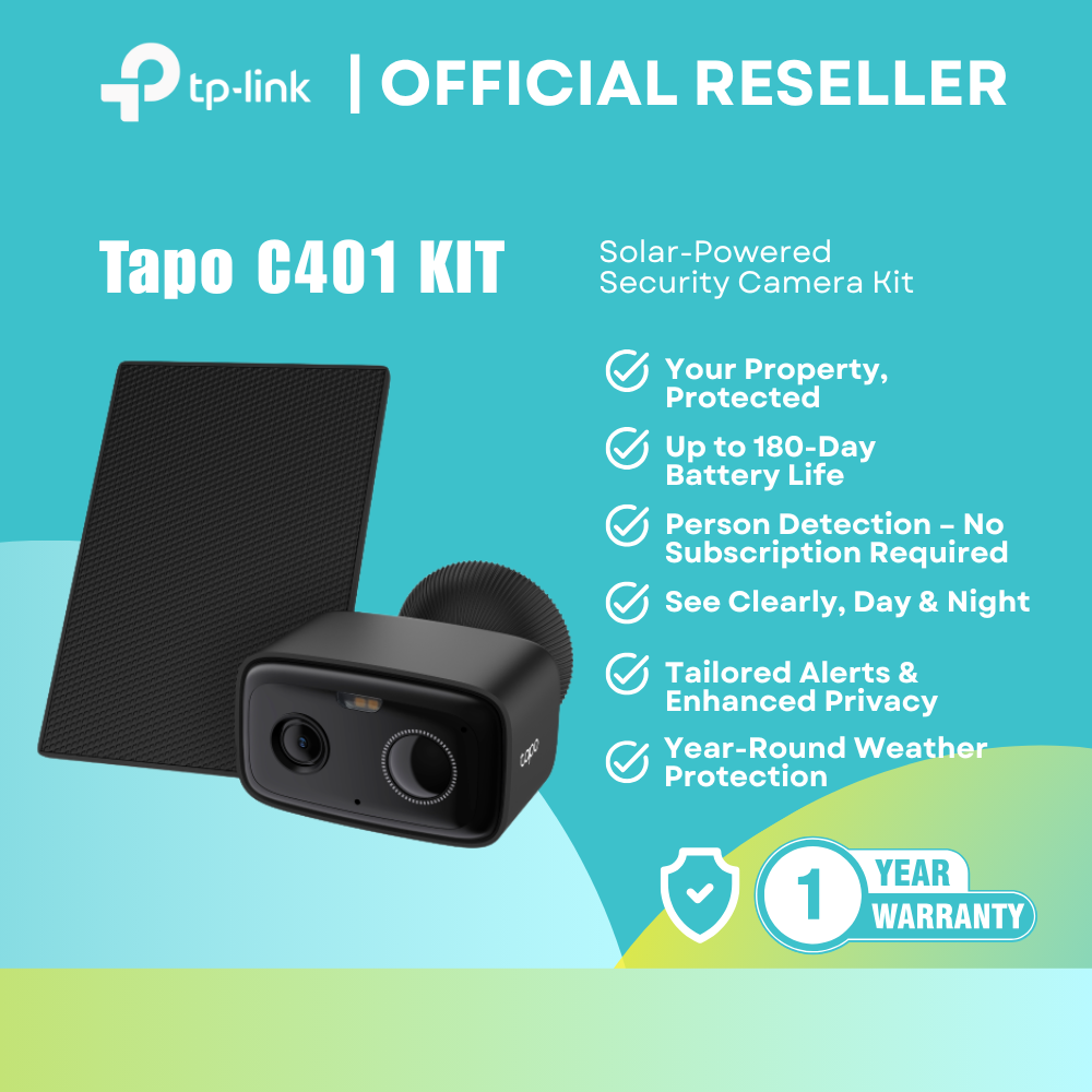 TP-Link Tapo C401 KIT 1080P 2MP Solar-Powered Outdoor Security Camera itw
