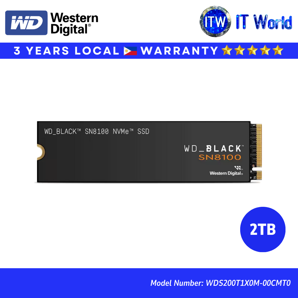 2TB Western Digital WD BLACK SN8100 M.2 2280 NVMe SSD 
