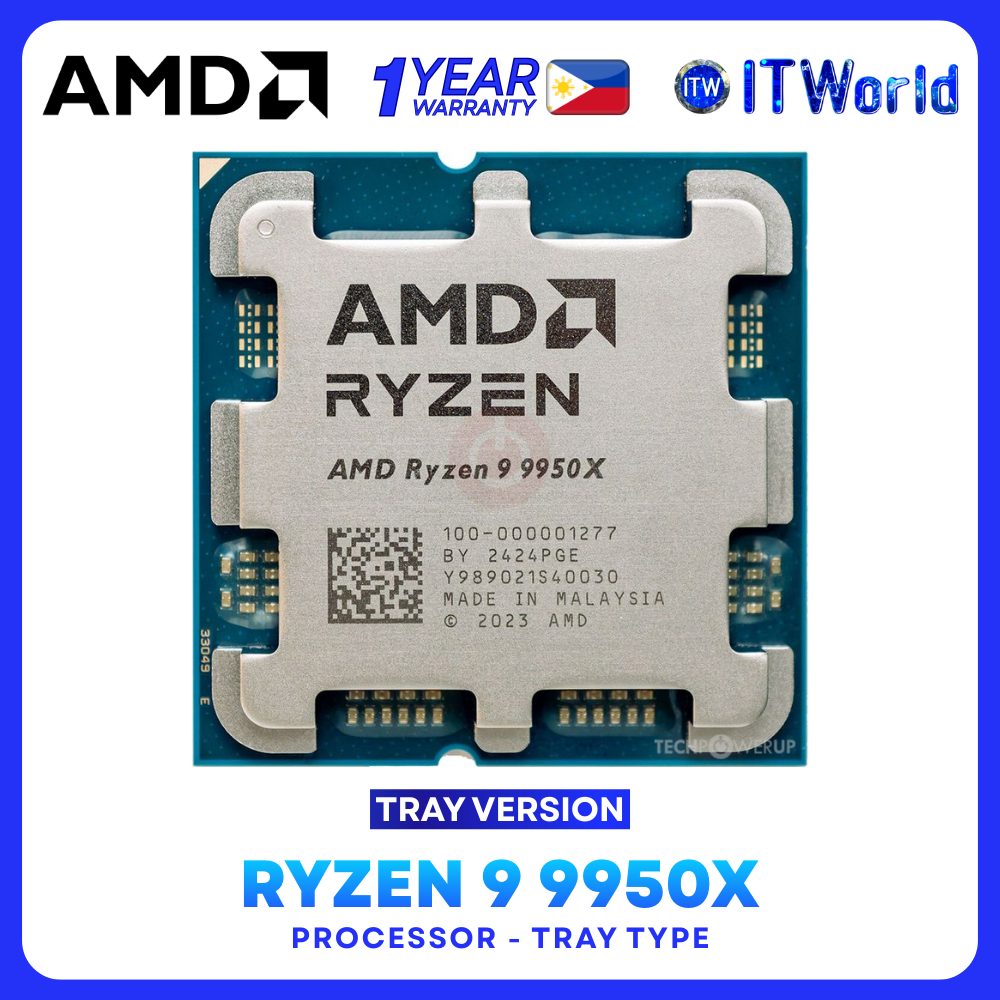AMD Ryzen 9 9950X 16-Core 32-Thread Zen 5 AM5 Desktop Processor (TRAY)
