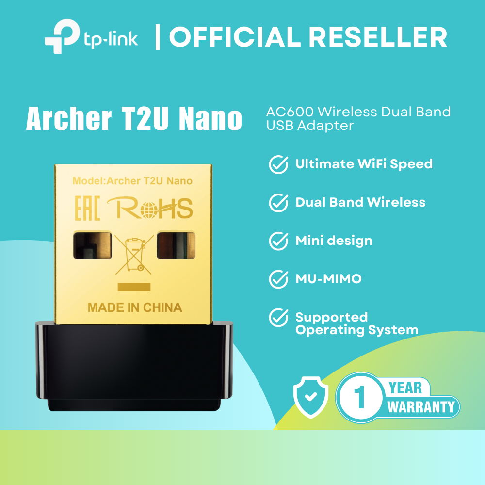 TP-Link Archer T2U Nano – AC600 Wi-Fi 5 – Nano USB wireless adapter