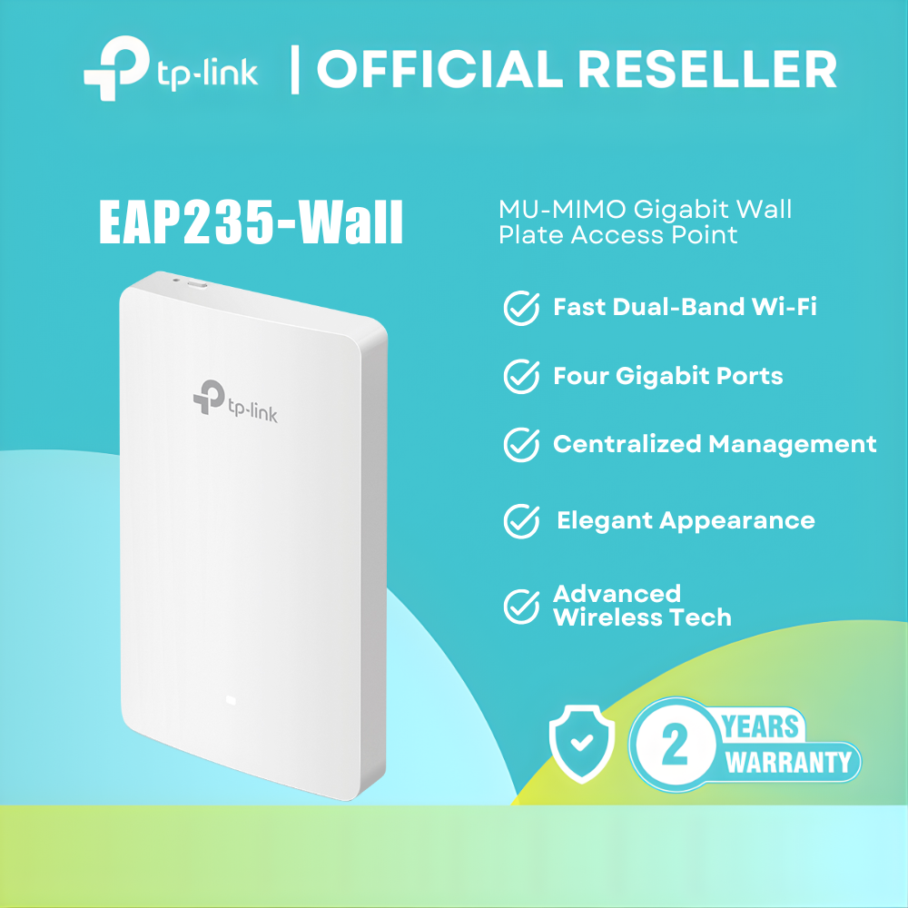 TP-Link Omada EAP235-Wall – AC1200 Wi-Fi 5 – Wall plate access point 
