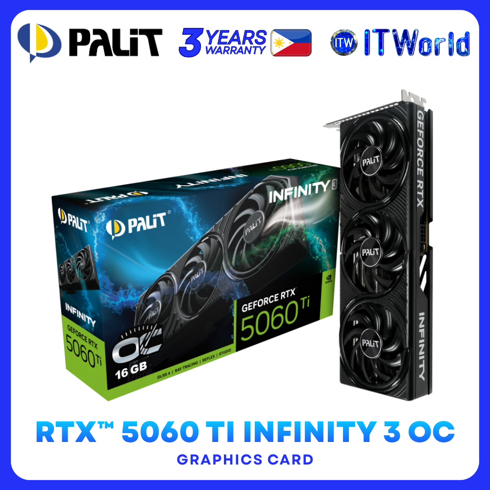 Palit GeForce RTX 5060 Ti - 16GB GDDR7 PCIe 5.0 Desktop Graphics Card