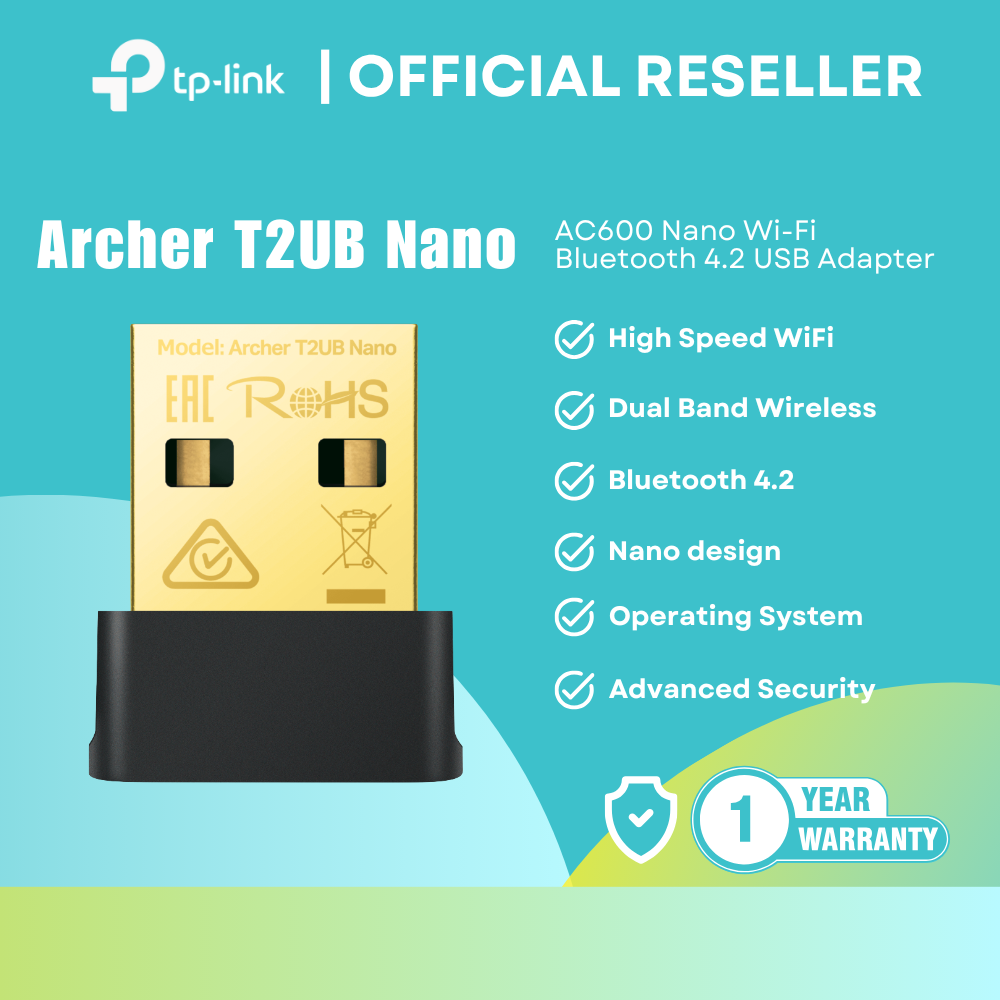 TP-Link Archer T2UB Nano – AC600 Dual-band Wi-Fi Bluetooth 4.2 USB Adapter itw