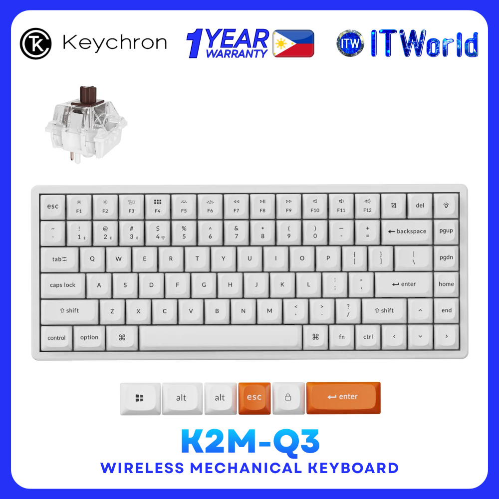Keychron K2 Max - 4000mAh QMK Wireless Mechanical Keyboard for Desktop