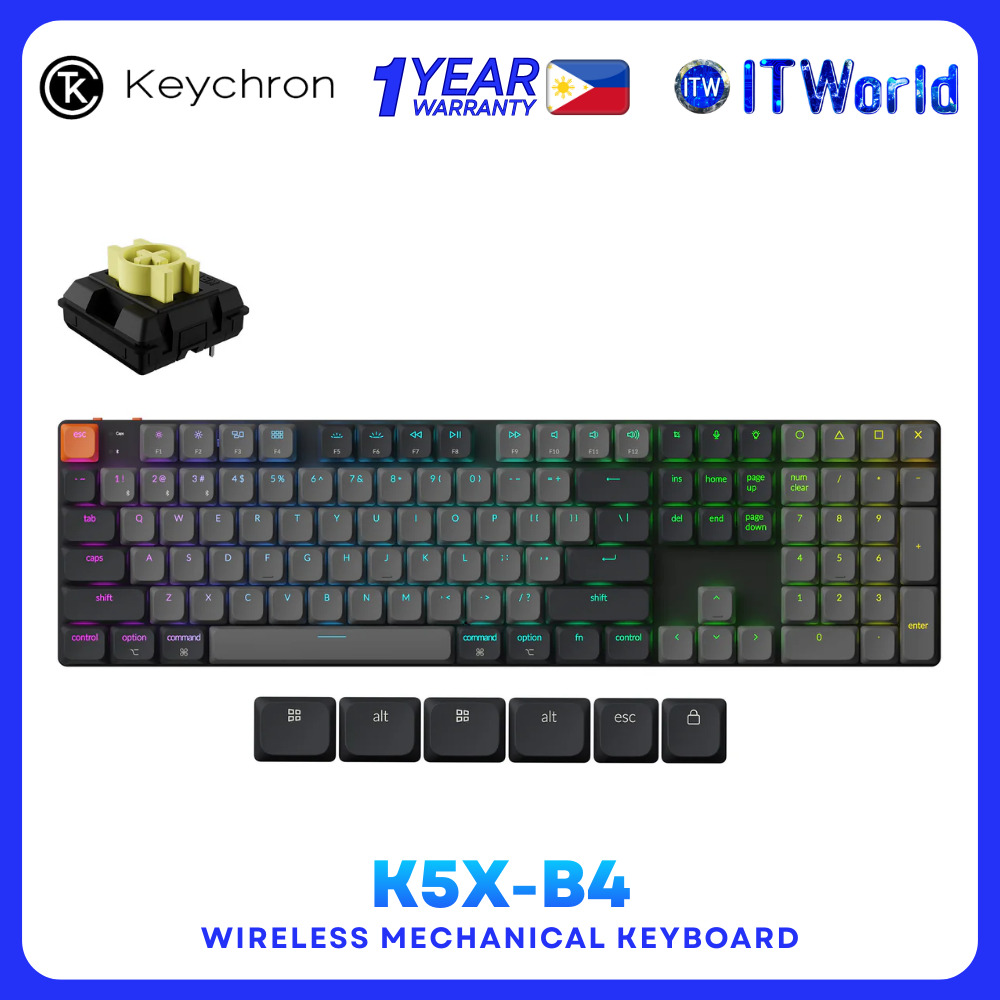 Keychron K5 Version 2 – 100% low-profile Wireless Mechanical Keyboard