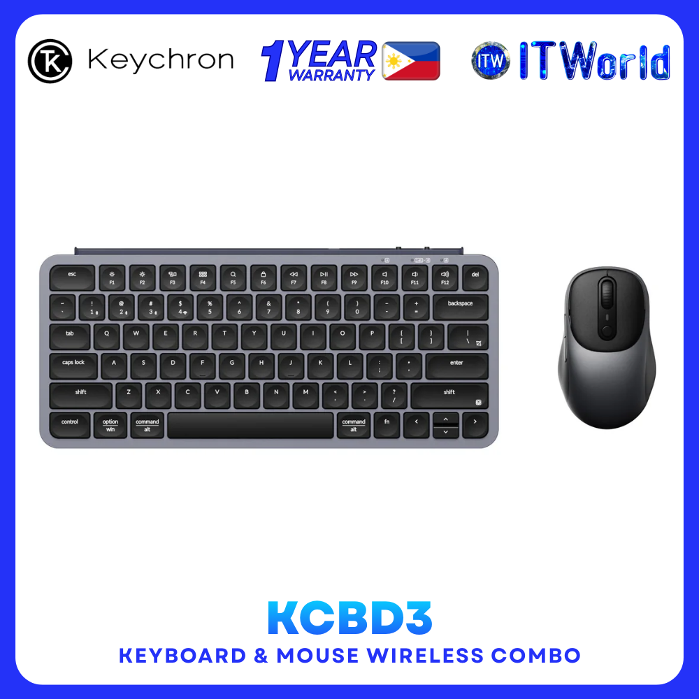 Keychron - B1 Pro & BM24 Wireless Combo 75% Keyboard and Mouse for Desktop & Laptop