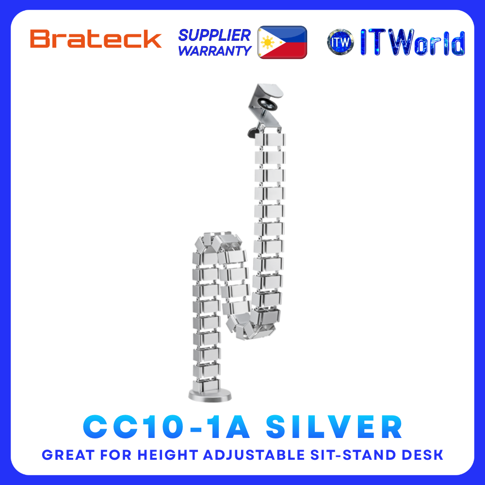 Brateck CC10-1A - Clamp-On Quad Entry Cable Management Spine for Sit-Stand Desks itw