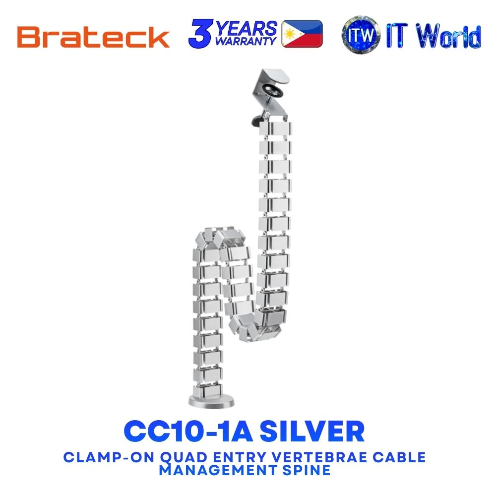 Brateck CC10-1A - Clamp-On Quad Entry Cable Management Spine for Sit-Stand Desks itw