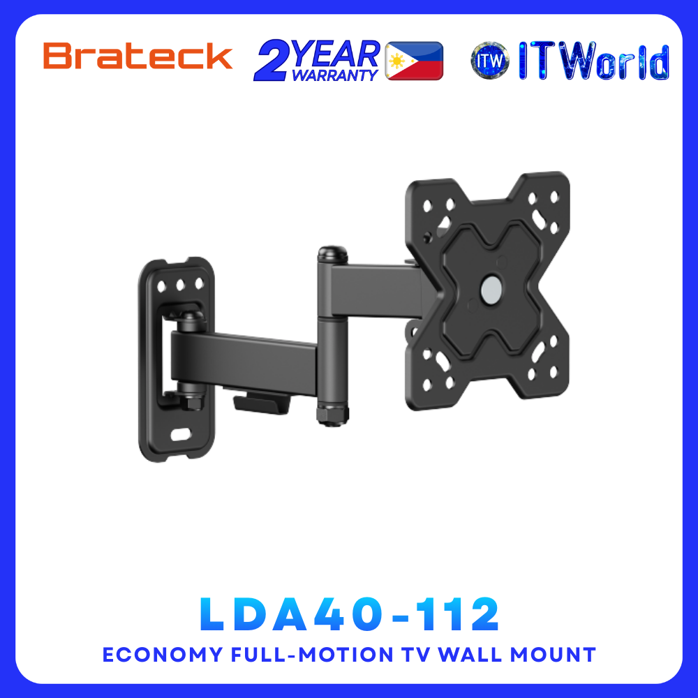 Brateck LDA40-112 - 20kg Capacity / 13"-32" Support / Indoor Use - Full-Motion TV Wall Mount itw