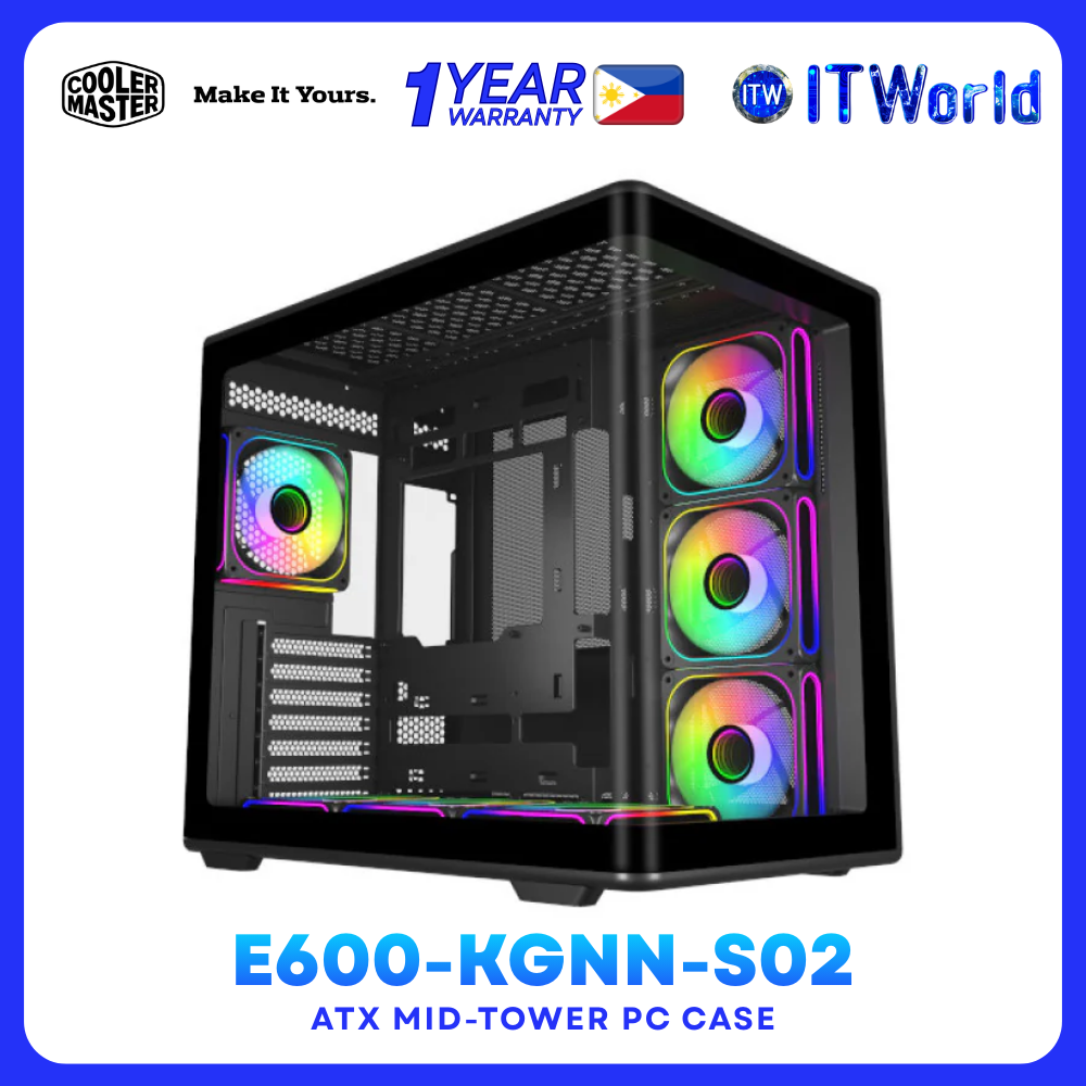 Cooler Master Elite 600 ARGB ATX Mid Tower PC Case (E600-KGNN-S02)