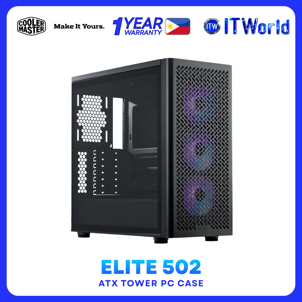 Cooler Master Elite ELITE 502 - Mid Tower PC Case Mesh TG ATX | E502-KGNN-S00 itw