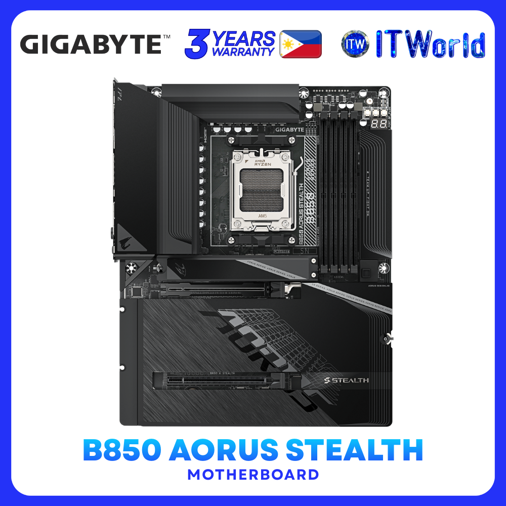 GIGABYTE B850 AORUS STEALTH AM5 DDR5 PCIe 5.0 ATX Motherboard GA-B850-A-STEALTH