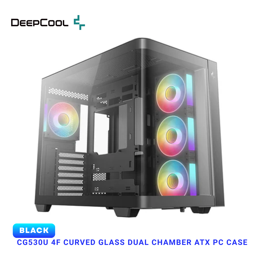 DeepCool CG530U 4F Panoramic Curved Glass Dual Chamber ATX Case R-CG530U-WHAGA4-G/R-CG530U-BKAGA4-G