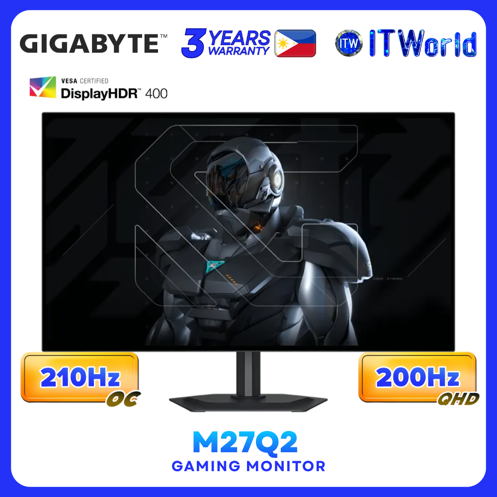 Gigabyte M27Q2 QD - 27″ QHD 200Hz OC210Hz SS IPS Gaming Monitor HDR400 | GP-M27Q2-AP itw
