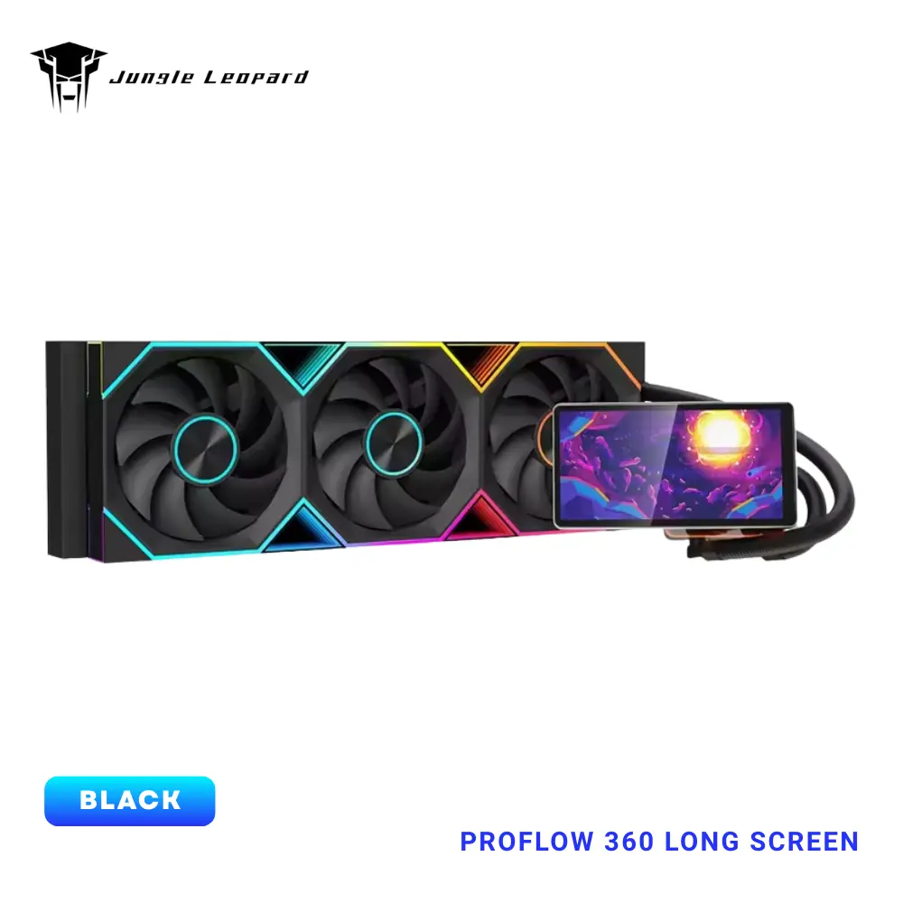 Jungle Leopard Proflow 360 5.5" LCD Magnetic Screen 320W TDP CPU Water Cooler Black/White