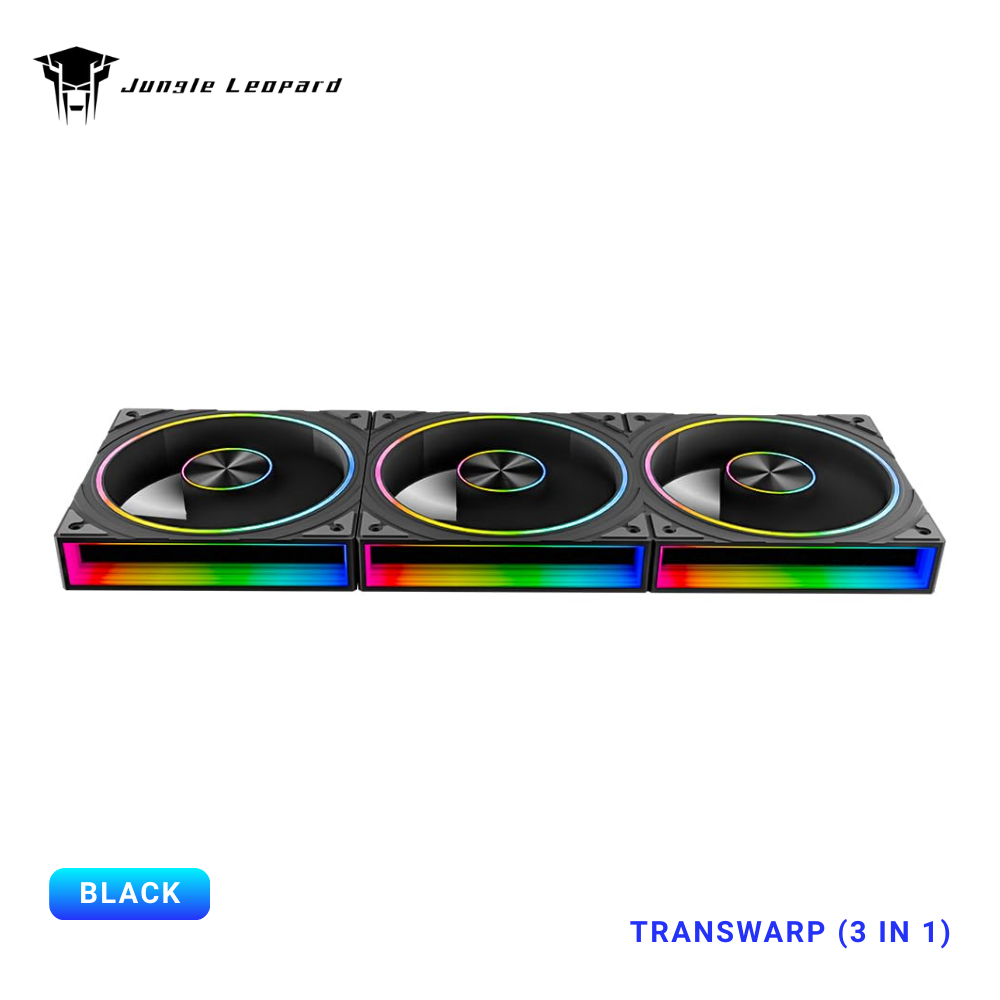 Jungle Leopard Transwarp 120mm ARGB PWM Cooling Fan 3-in-1 Black/White itw
