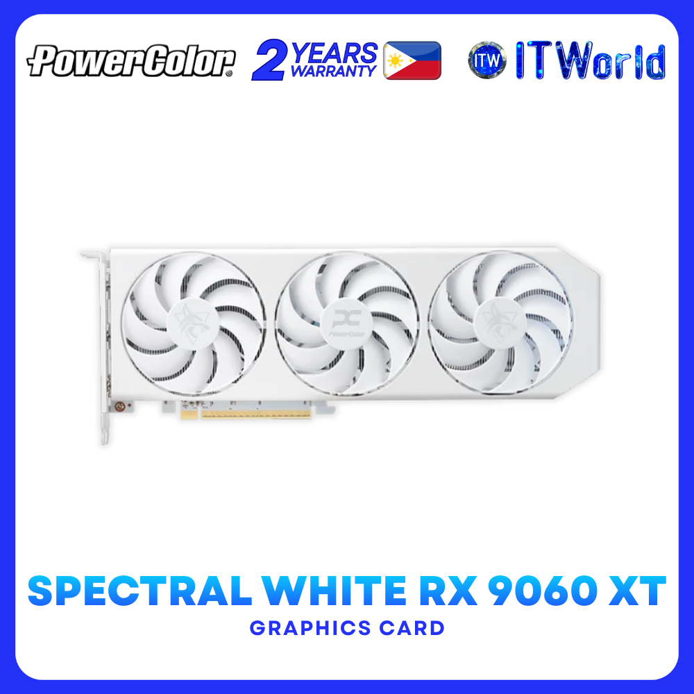 PowerColor Hellhound Spectral White RX 9060 XT 16GB GDDR6 PCIe 5.0 RX9060XT 16G-L/OC/WHITE