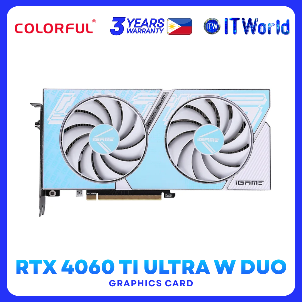 iGame GeForce RTX 4060 Ti Ultra W DUO OC 8GB-V Gaming Graphics Card itw