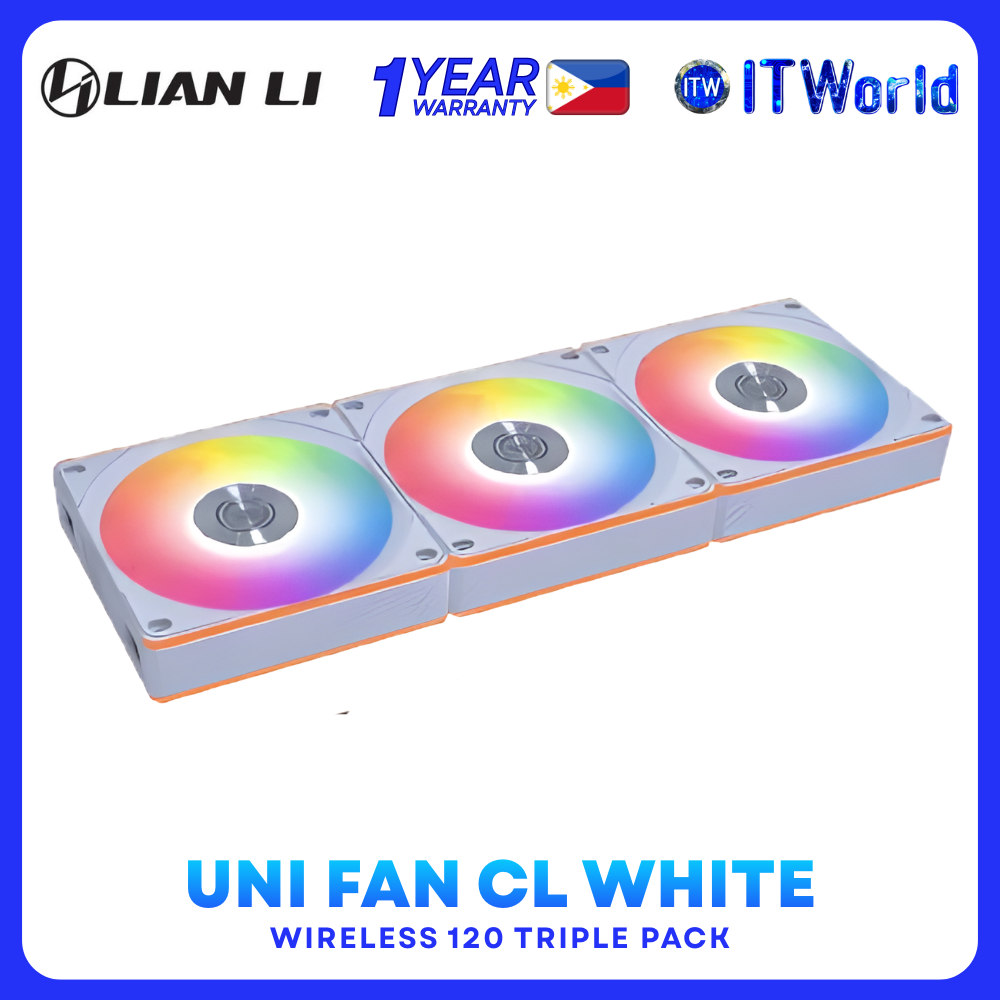 Lian Li UNI Fan CL White Wireless Triple Pack 120mm ARGB Fans G99.12CL1W3W.00