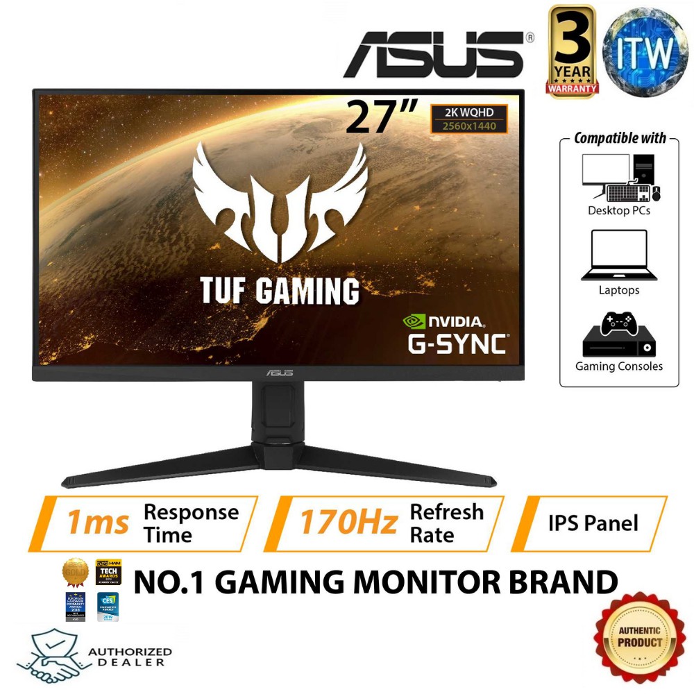 ASUS TUF Gaming VG27AQL1A 27&quot; WQHD  IPS170Hz Gaming Monitor