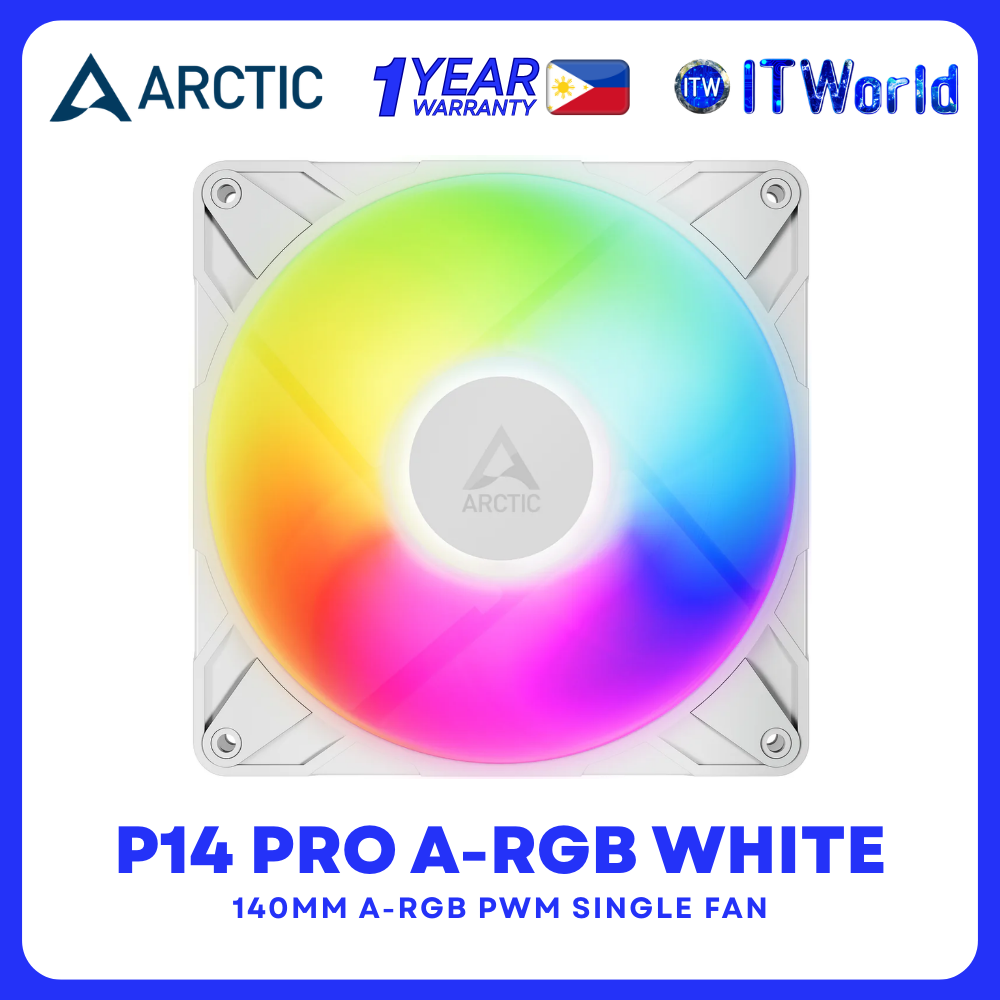 Arctic P14 Pro A-RGB 140mm PWM High Static Pressure 2500RPM White Fan ACFAN00318A