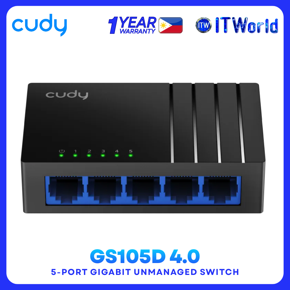 GS105D 4.0 – 5-Port Gigabit Ethernet Unmanaged Switch for Desktop & Laptop itw