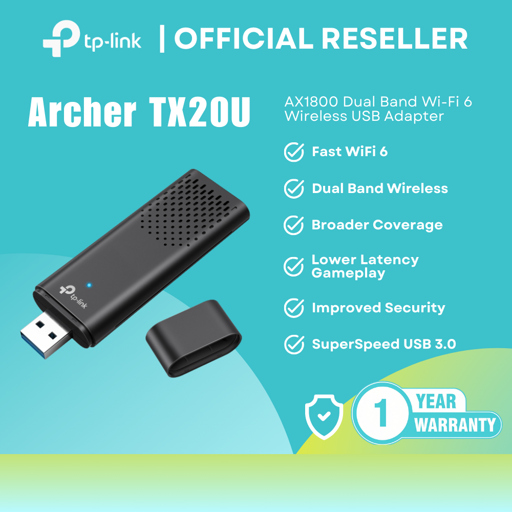 TP-Link Archer TX20U AX1800 WiFi 6 USB Adapter Dual Band USB 3.0 itw