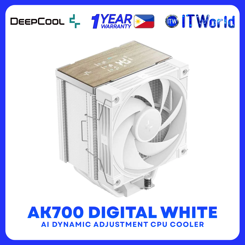 DeepCool AK700 Digital AI Series CPU Cooler 120mm PWM w/ Quad Digital Display