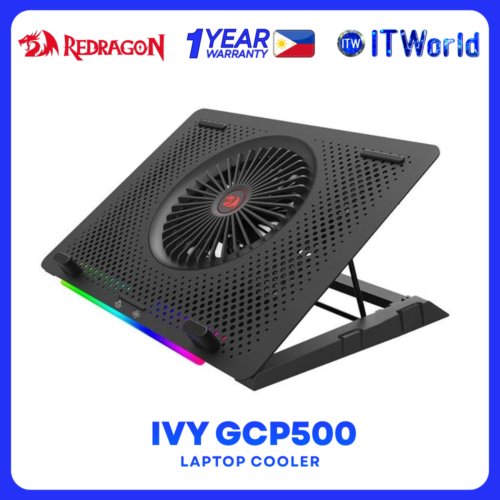 Redragon Ivy GCP500 Laptop Cooler - 5 Fans / RGB / 19dBA 2USB 1050g itw