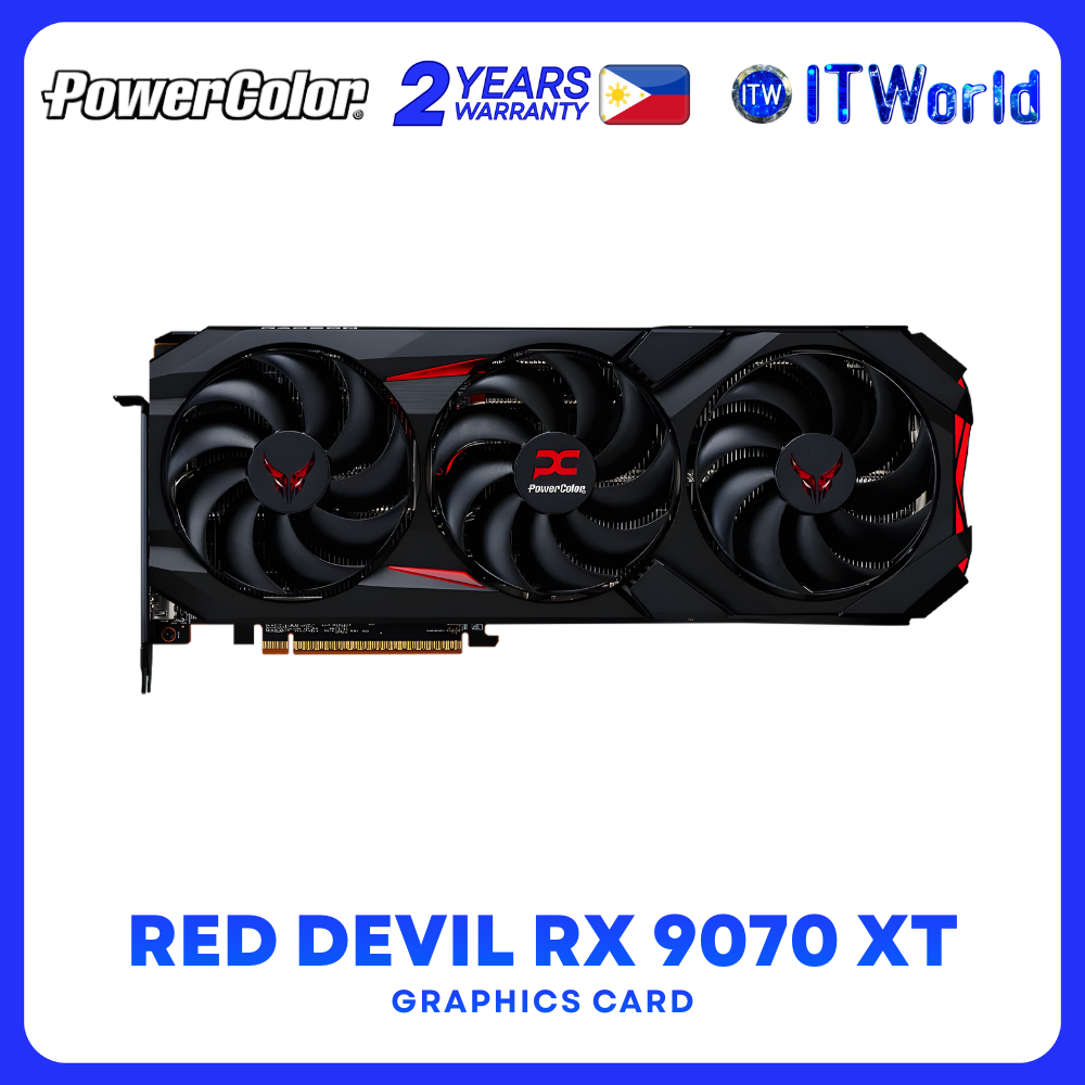 PowerColor Red Devil AMD Radeon RX 9070 XT 16GB GDDR6 PCIe 5.0 Triple Fan OC Graphics Card