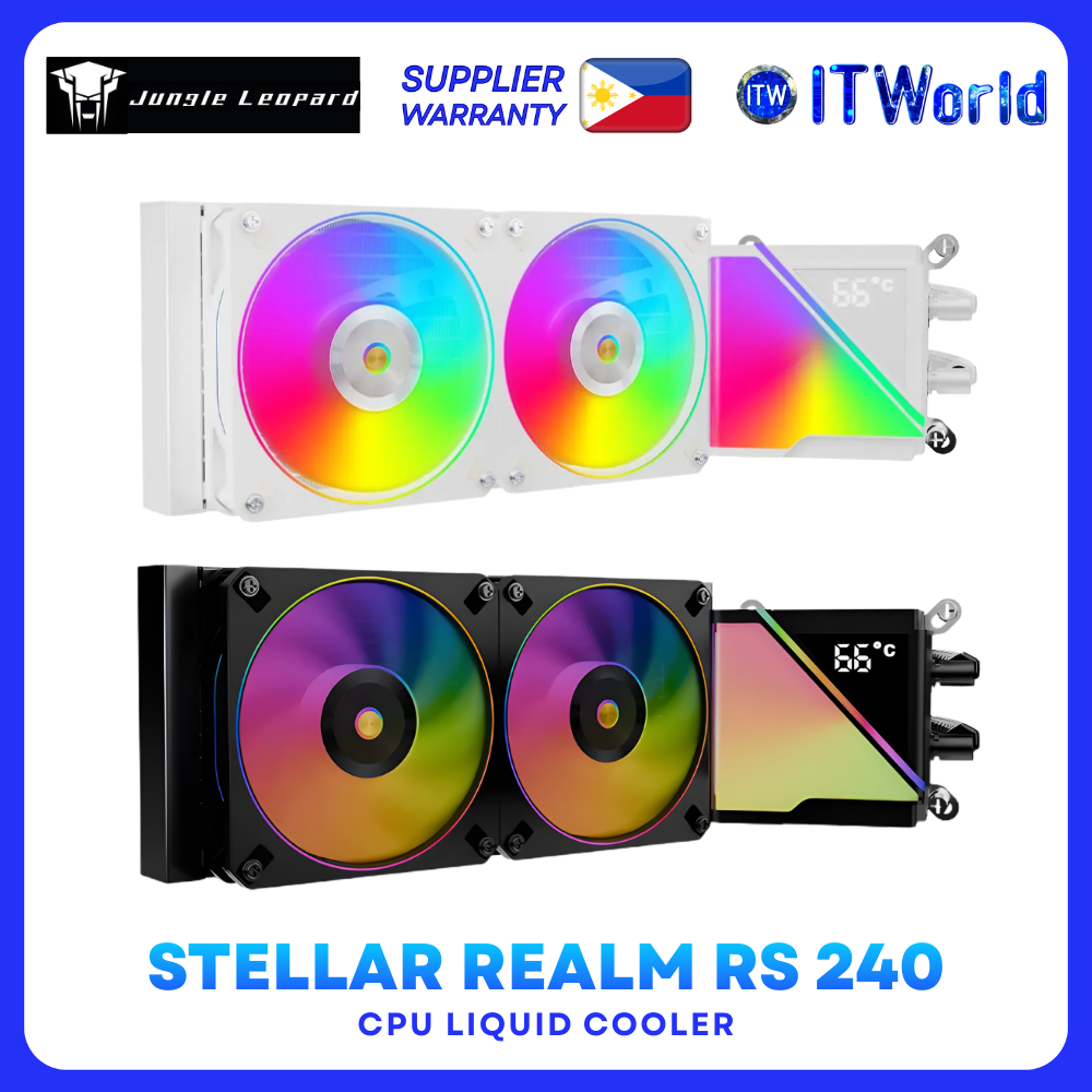 Jungle Leopard Stellar Realm RS 240 ARGB CPU Liquid Cooler Black/White itw