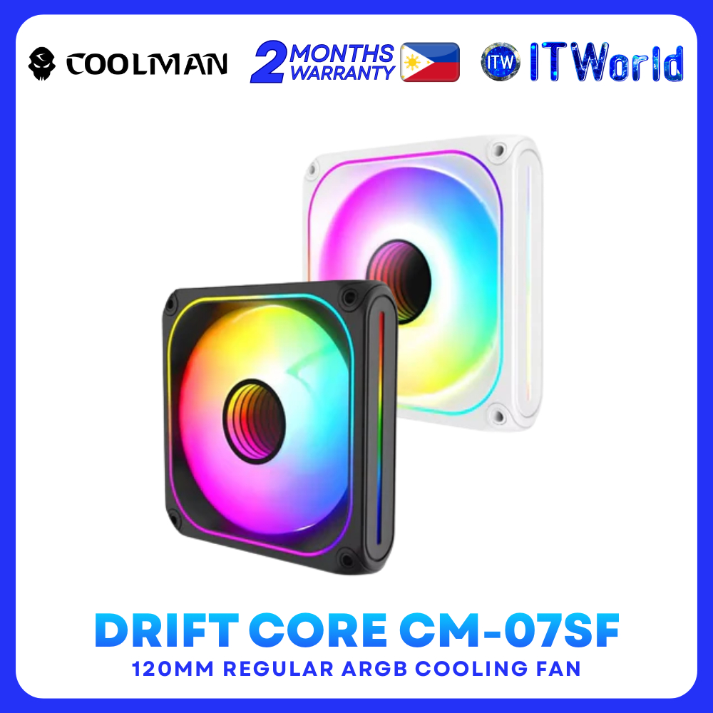 Coolman CM-07SF Drift Core - 120mm ARGB Cooling Fan | 62.8 CFM PWM itw
