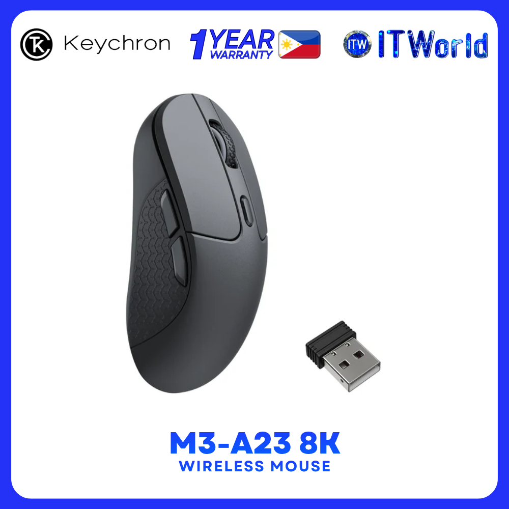 Keychron M3 Wireless Mouse 8K 30000 DPI PixArt 3950 Sensor 8000Hz Polling Rate