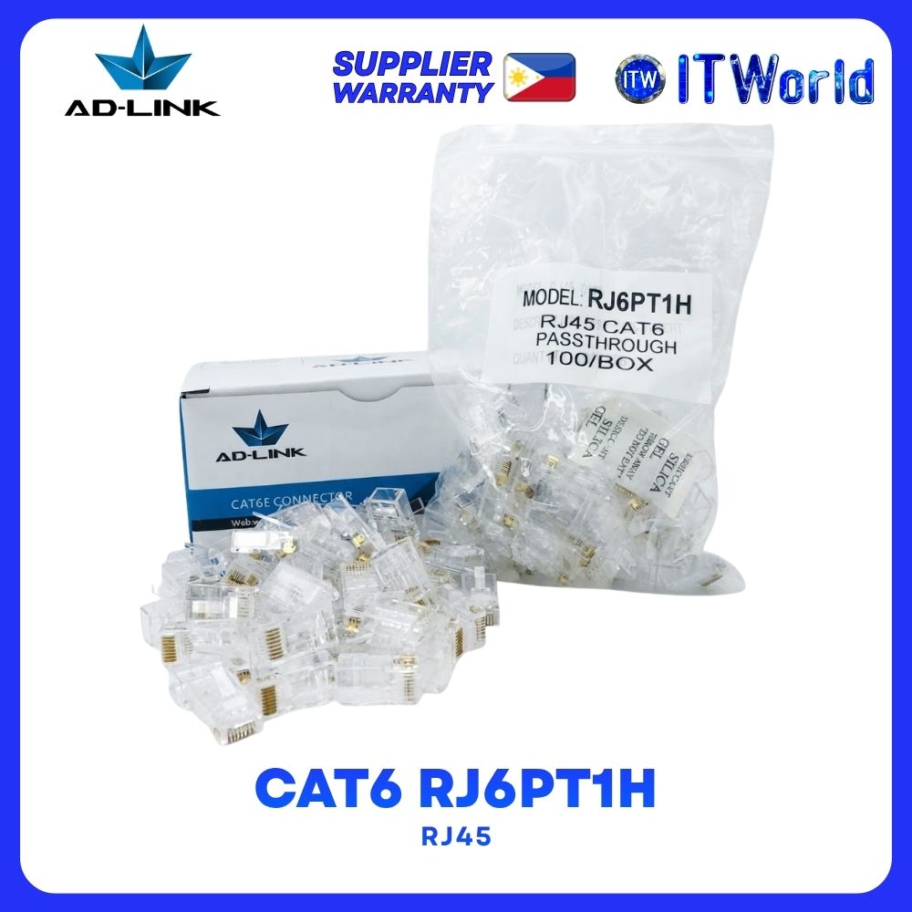 AD-Link RJ6PT1H CAT6 Pass Through RJ45 100pcs