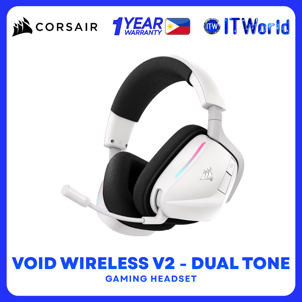 Corsair VOID Wireless v2 - 70H Dolby Atmos 2.4GHz/Bluetooth Gaming Headset - Dual Tone CS-CA-9011393-WW